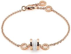 B.zero1 18K Rose Gold & White Ceramic Bracelet - Rose Gold - Size Medium