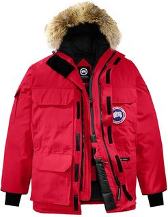 Expedition Coyote Fur-Trim Parka - Red - Size Large