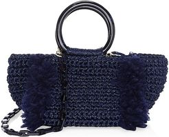 Crochet Satchel - Navy Black