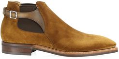 Bernay Suede Buckle Ankle Boots - Castor Tan - Size 10