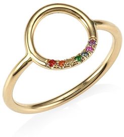 14K Yellow Gold Gemstone Ring - Yellow - Size 7