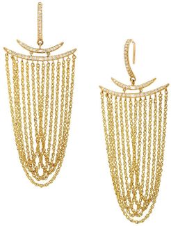 14K Yellow Gold & Diamond Statement Earrings - Gold