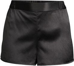 Silk Sleep Shorts - Black Onyx - Size Medium