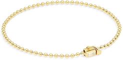 Flapper 18K Yellow Gold & Diamond Single Strand Ball Chain Bracelet - Gold