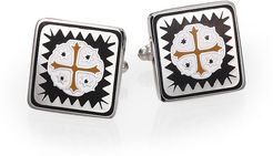 Shipwreck Cross Cuff Links - Black