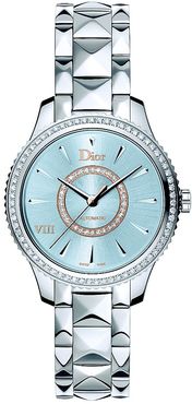 VIII Montaigne Diamond, Mother-Of-Pearl & Two-Tone Stainless Steel Automatic Bracelet Watch - Silver