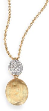 Siviglia Diamond & 18K Yellow Gold Drop Pendant Necklace - Gold White Gold