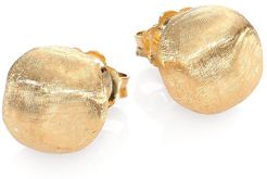 Africa 18K Yellow Gold Ball Stud Earrings - Gold