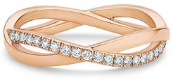 Infinity Diamond & 18K Rose Gold Half Band Ring - Rose Gold - Size 6.5