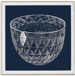 Framed Faceted Diamond Bowl Print