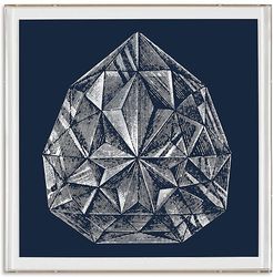 Framed Pear-Shaped Diamond Print