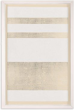 Framed Silver Leaf Dotted Stripes Print