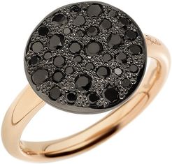 Sabbia Black Diamond & 18K Rose Gold Ring - Rose Gold - Size 6.75