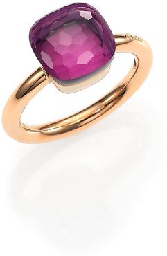 Nudo 18K Rose Gold & Amethyst Petite Square Ring - Rose Gold - Size 6.75