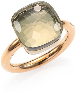 Nudo 18K Rose Gold & Prasiolite Square Ring - Rose Gold - Size 6.75