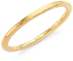 Classico Super Thick 18K Yellow Gold Hammered Bangle Bracelet - Gold