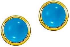 14K Yellow Gold & Turquoise Earrings