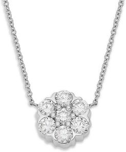 14K White Gold & Diamond Pendant Necklace