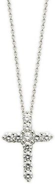 Cross 14K White Gold & Diamond Pendant Necklace