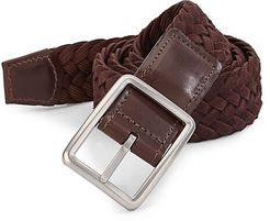 COLLECTION Braided Reversible Buckle Suede Belt