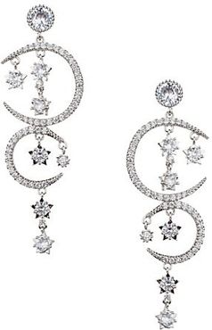 Luxe Moon Away Crystal Drop Earrings