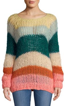Mohair Multicolored Stripe Sweater