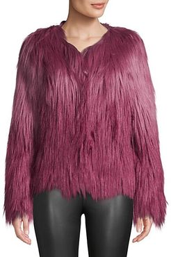 Ombr&eacute; Faux Fur Jacket