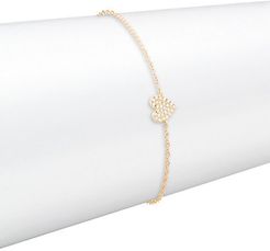 14K Gold Diamond Heart Bracelet