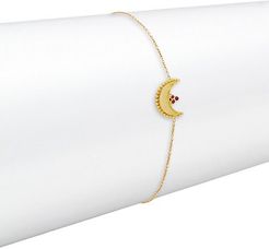 Heritage 18K Yellow Gold Crescent Ruby Pendant Bracelet