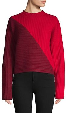 Colorblock Wool & Cashmere-Blend Sweater