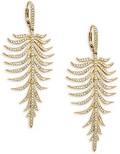 Goldtone & Crystal Drop Earrings