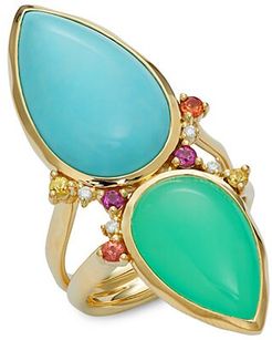 Prisma 18K Gold & Multi-Stone Ring