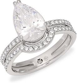 Celeste Teardrop Crystal Ring