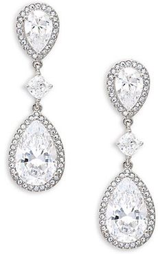 Crystal Double Drop Earrings