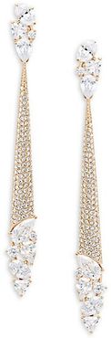 Goldtone & Crystal Drop Earrings