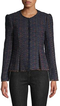 Tweed Button-Front Jacket
