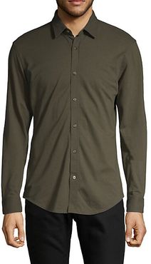 Spread Collar Long-Sleeve Shirt