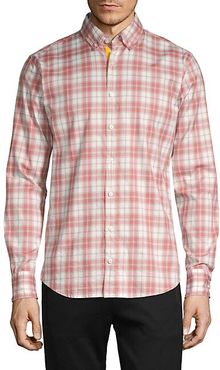 Slim-Fit Plaid Long-Sleeve Shirt