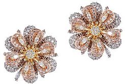 Luxe Crystal Flower Stud Earrings