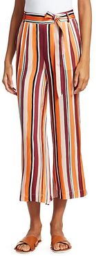 Cropped Clean Stripe Pants