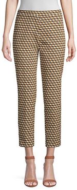 Marcia Cubist Stretch-Jacquard Pants