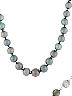 14K White Gold & 8-11MM Tahitian Pearl Single-Strand Necklace/18"