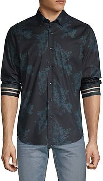 Thomas Tailored-Fit Floral Stretch Cotton Shirt