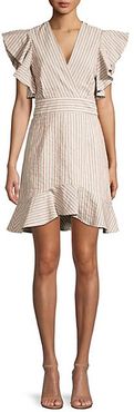 Basia Ruffle Stripe Dress