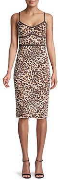 Leopard-Print Sheath Dress