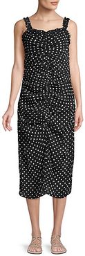 Polka Dot Ruched Dress