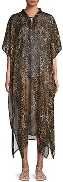 Animal-Print Short-Sleeve Caftan