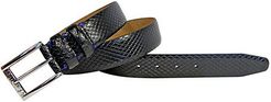Argentina Slim Snakeskin-Embossed Leather Belt