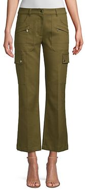 Flared Cropped Cargo Pants