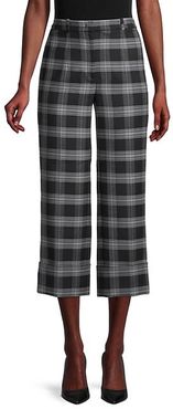 Cropped Plaid Trousers
